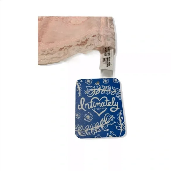 FREE PEOPLE Large Bralette Lace Bandeau Soft Pink - Picture 4 of 9